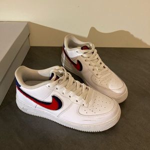 Nike Air Force White Red Blue